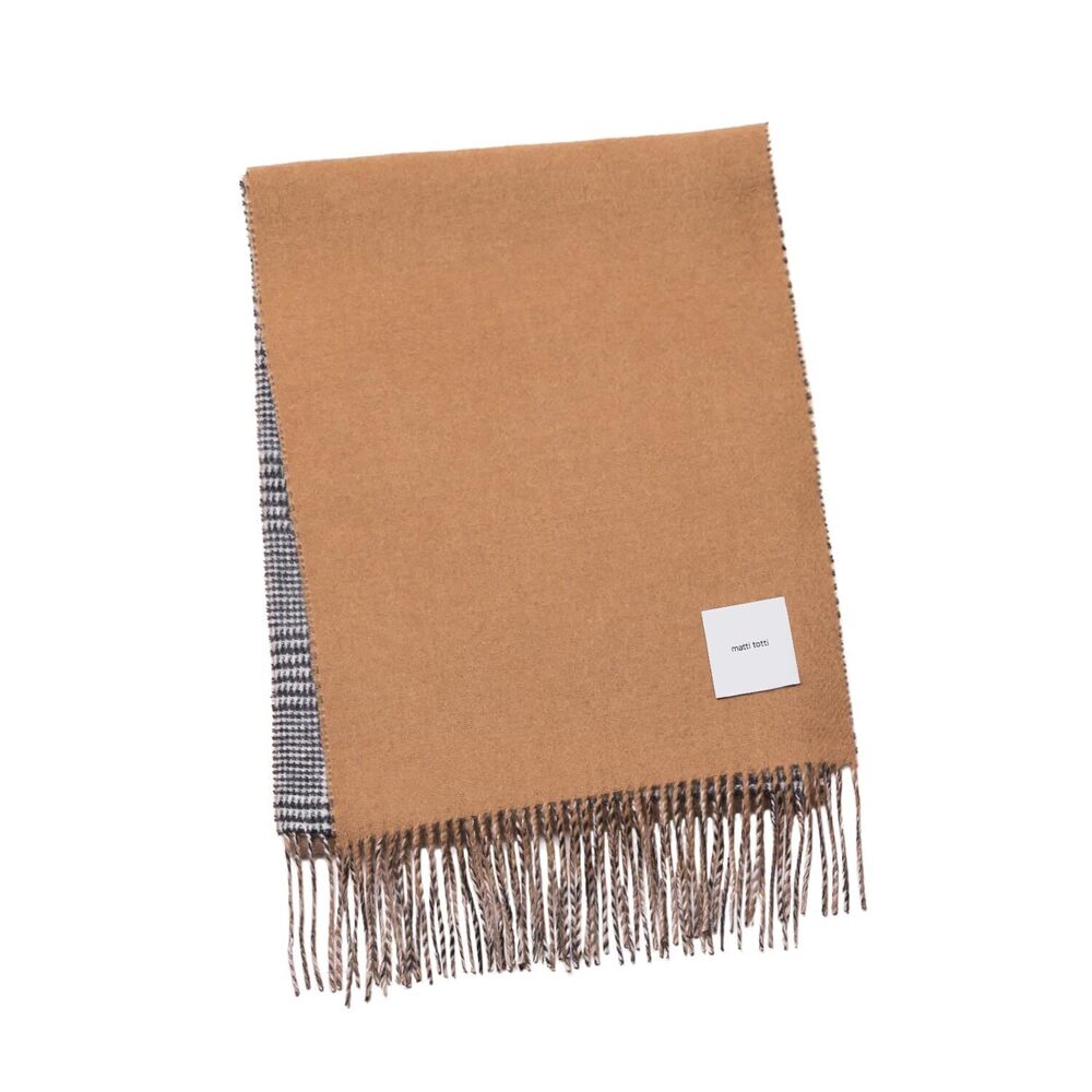 Camel F Cashmere Muffler Cashmere Muffler Large Thick Ladies Plaid Check 8449